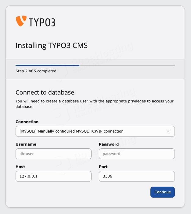 connect typo3 to database