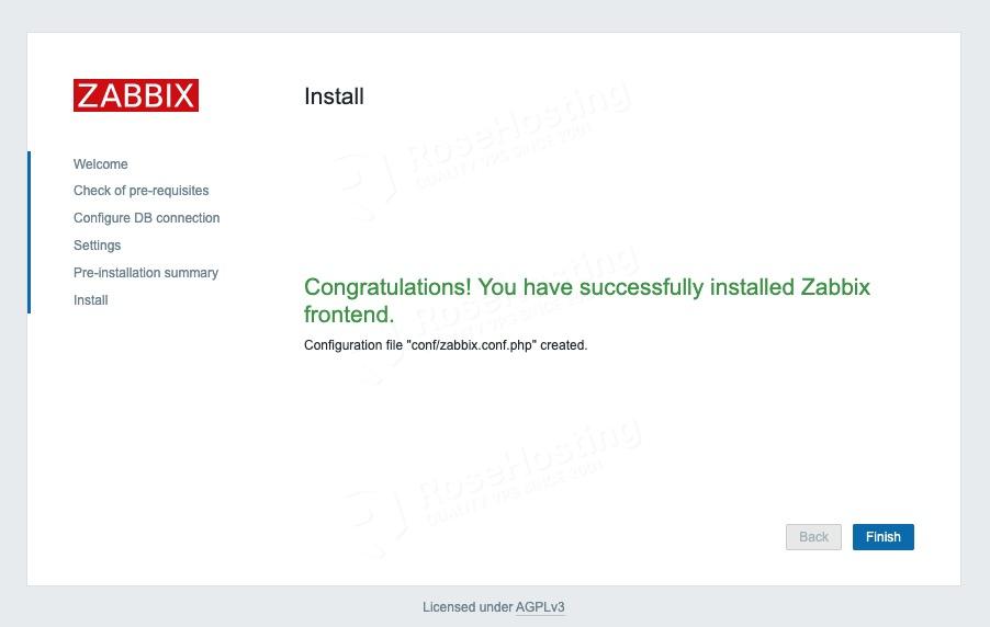 You've successfully installed Zabbix