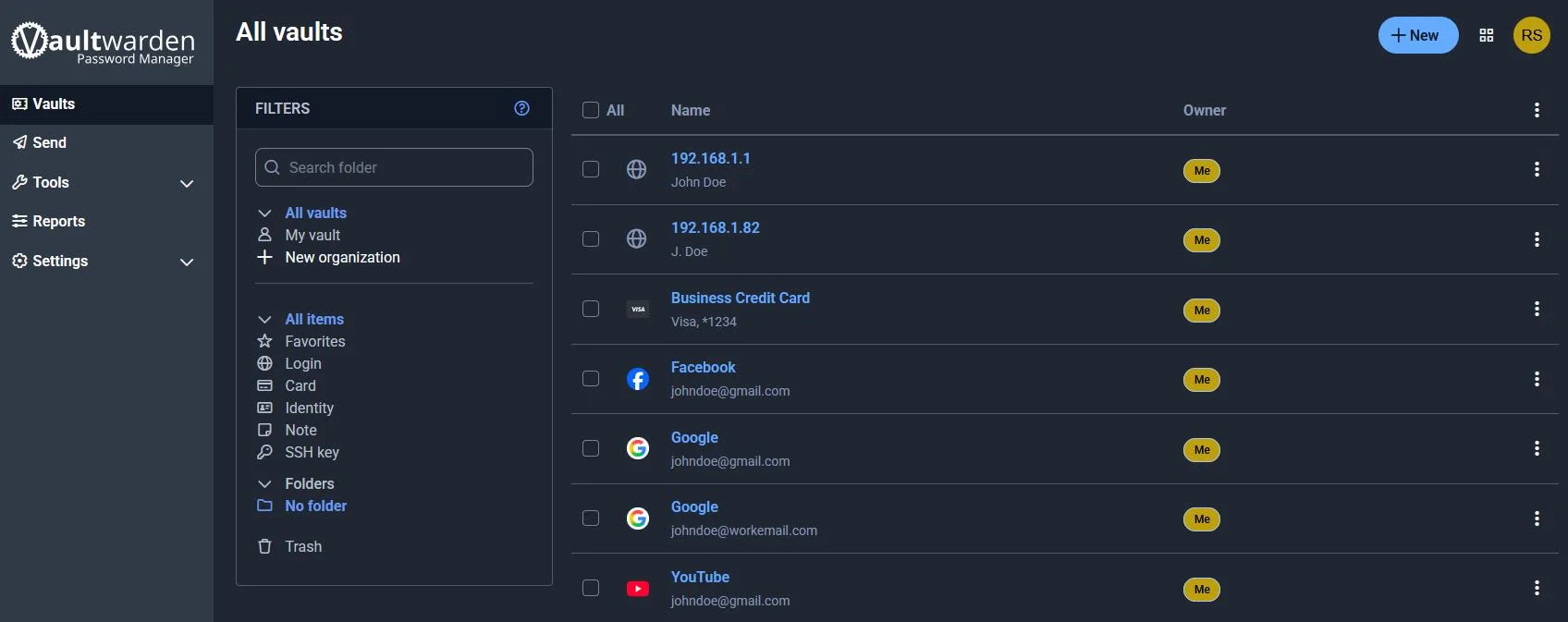 Vaultwarden hosting password manager